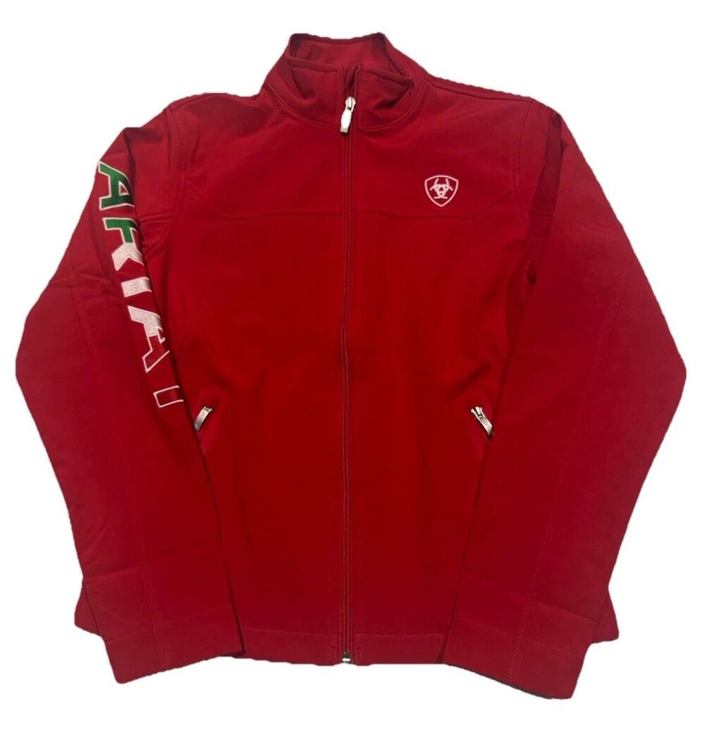 Ariat Womens XS New Team Softshell Mexico Jacket Red AriatTEK Western